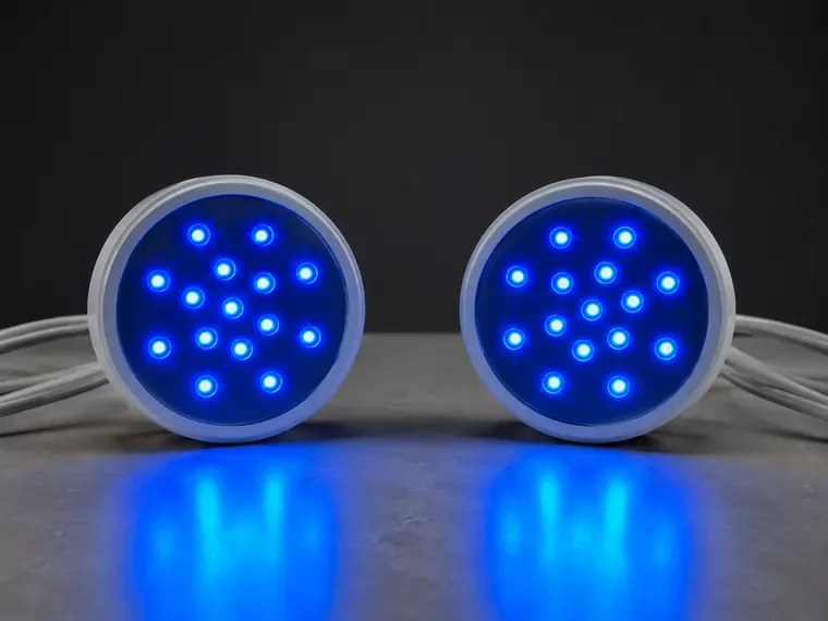 Blaues LED-Licht während einer Anwendung