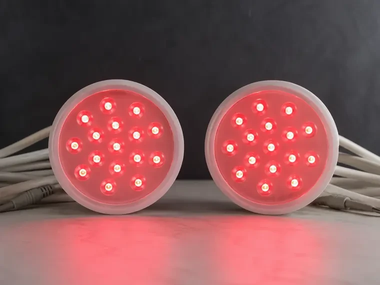 Rotes LED-Licht während einer Anwendung